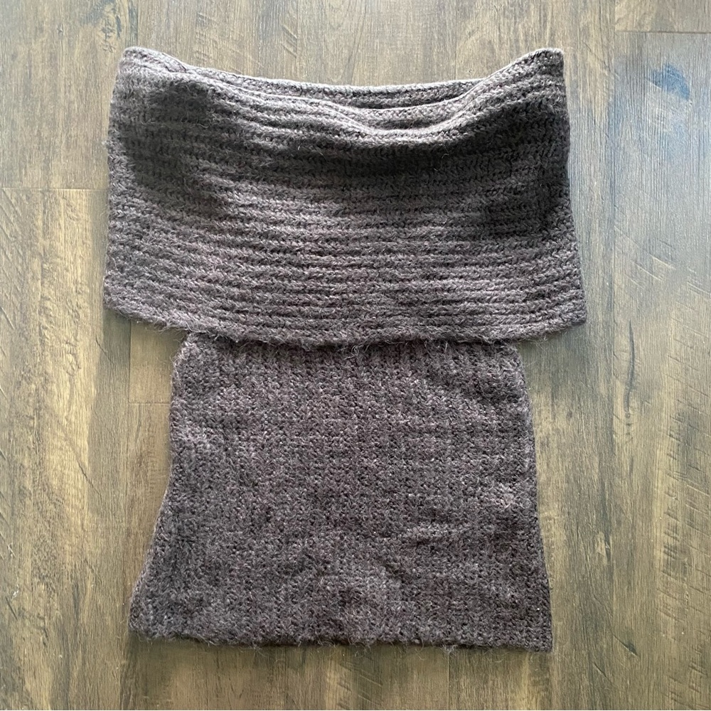 Free People FP One Brown Sleeveless Sweater Small Layering MSRP $148 NWT